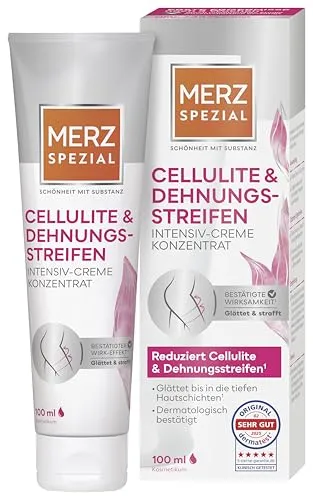 Produktbild Merz Spezial Cellulite & Dehnungsstreifen Intensiv-Creme Konzentrat – 1 x 100 ml – Hautpflege glättet & strafft nachweislich bis in die tiefen Hautschichten – vegan