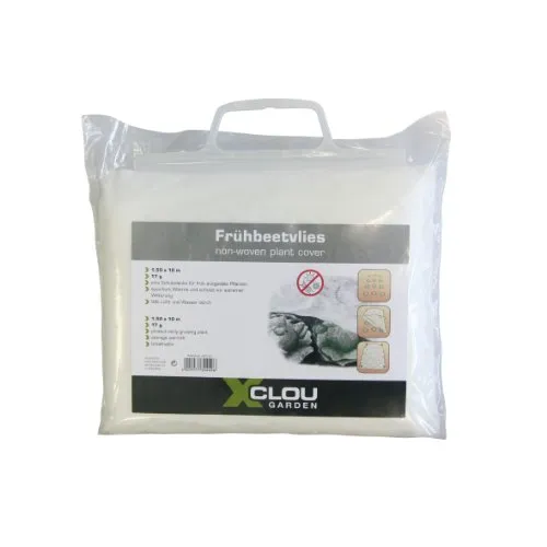 Xclou Gartenvlies weiß, Frühbeetvlies licht- und wasserdurchlässig, Abdeckvlies Schutz vor extremen Witterungsverhältnissen, Vliesabdeckung für den Garten, Balkonpflanzen, Gewächshaus oder Vorgarten,