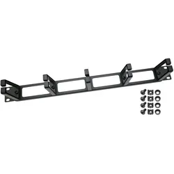 HMF 66455-02 Rangierpanel für Serverschrank, 19 Zoll, 1 HE, 5 Führungsbügel, Schwarz