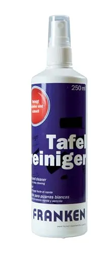 FRANKEN Whiteboard-Reinigungsspray U-ActLine auf Wasserbasis, 250 ml, für alle trocken abwischbaren Whiteboard-Oberflächen, ZU1915