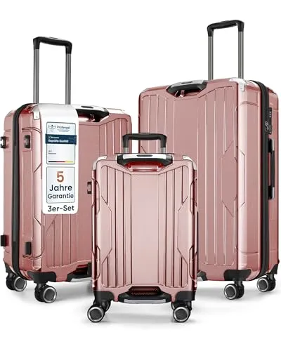 4FLY Aluminium-Rahmen Hartschalen-Reisekoffer Set 3-teilig