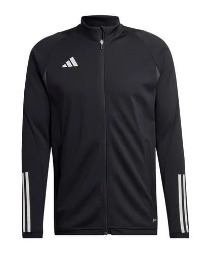 adidas Performance Sweatjacke 2XL - Trainingsjacke aus 100% Polyester, ideal für Sport und Freizeit, bietet hervorragenden Tragekomfort und Bewegungsfreiheit in elegantem Schwarz.