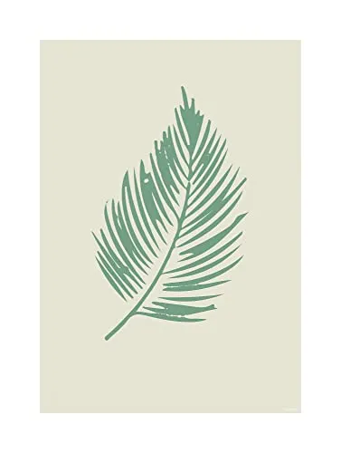 Komar Wandbild - Winter Tropics Black Panther Palm Leaf - Größe: 30 x 40 cm - Poster, Kunstdruck, Dekoration, Wohnzimmer, Schlafzimmer, Marvel