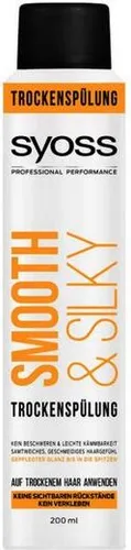 Syoss Trockenspülung Smooth & Silky - 200 ml - Haarspülung & Conditioner für sofort glattes, samtweiches Haar ohne Waschen, mit gepflegtem Glanz und bis zu 1 extra Tag Frische, ohne Silikone.