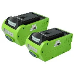 EXTENSILO 2x Akku für Greenworks 40V