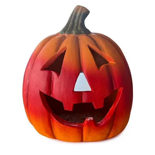 XXL Kürbis-Laterne als LED Halloween-Deko Set in 28x25 cm in orange von matches21 HOME & HOBBY