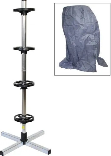 HP Autozubehör Reifenbaum 82.112 - KFZ-Werkzeuge, verstellbarer Reifenbaum für Felgengrößen bis 295 mm, inklusive Schutzhülle – ideal für die Kfz-Werkstatt und Garage.