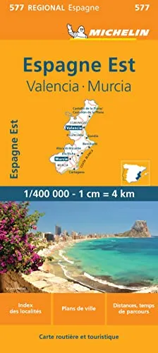 Produktbild Valenciana Comunidad / Murcia (577): Valencia, Murcia : carte routière et touristique (Michelin regional, 577, Band 577)
