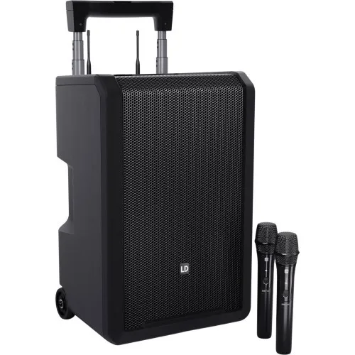 LD Systems ANNY 10 HHD 2 B8 Akku Lautsprecher - PA-Boxen mit 10''-Woofer und integriertem 6-Kanal-Mixer, ideal für mobile Beschallung bei Veranstaltungen und Partys, sorgt für professionellen Sound überall.