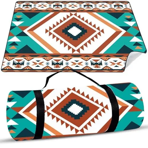 MAISITOO XXL Picknickdecke 200x200cm – wasserdichte und Isolierte Campingdecke für 4–6 Personen, Faltbare Outdoor Strandmatte mit Tragegriff, Weiche Decke für Garten, Park & Reisen