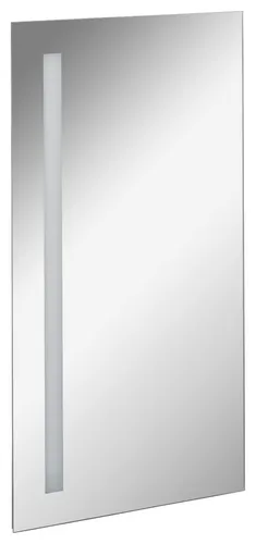 FACKELMANN LED Spiegel linear mit Ambientelicht - Moderner Badspiegel mit neutralweißem Licht, ideal für perfekte Beleuchtung beim Schminken und Rasieren. Maße: ca. 40 x 75 x 2 cm, anschlussfertig mit 1 m Kabel.