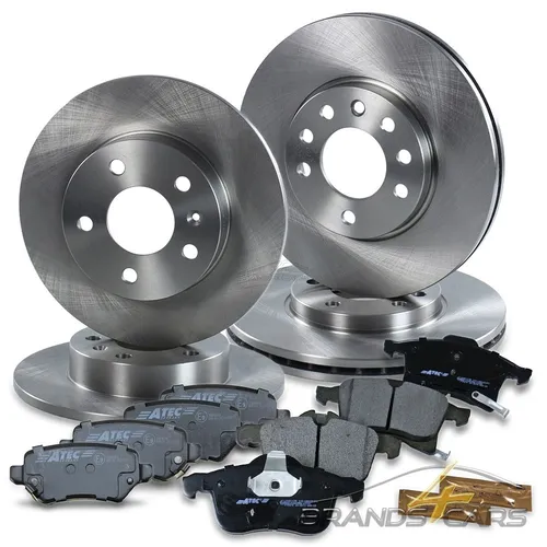 Produktbild ATEC BREMSSCHEIBEN+BREMSBELÄGE BREMSKLÖTZE VORNE+HINTEN FÜR OPEL ASTRA H COMBO