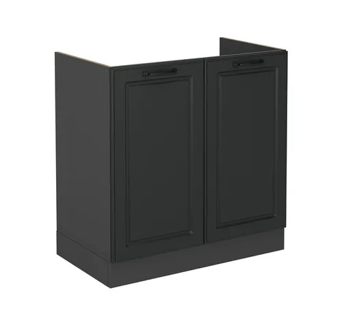 Vicco Spülenunterschrank R-Line, Anthrazit 80 cm - Spülenschrank für perfekte Integration in Ihre Küche, höhenverstellbare Füße für Flexibilität und viel Stauraum für Küchenutensilien.