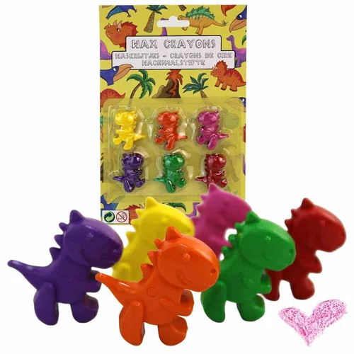Wachsmalstift Dinosaurier Form 6er Set Wachsmalfarbe Kinder Dino Design