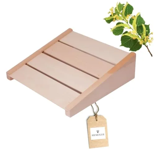 HOFMEISTER® Sauna-Kopfstütze, 39 cm, entlastet Nacken- und Schultermuskulatur, entspanntes Relaxen, stabile & rutschfeste Nackenstütze, Infrarotkabine aus Lindenholz