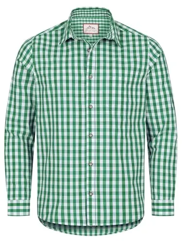 Steigenhöfer Herren Trachtenhemd Langarm - Basti - Trachtenhemden für Herren, atmungsaktiv und pflegeleicht – perfekt für Oktoberfest und andere Festlichkeiten, vielseitig kombinierbar mit Lederhose oder Jeans.