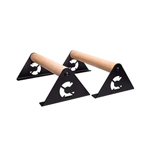 cretrees Liegestützgriffe Parallettes Höhenverstellbar Minibarren Fitness Rutschfeste Push-Up Bars für Calisthenics Ergonomischem Holz Griff M