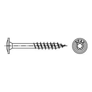 Spax Holzbauschraube 8 x 100 mm Tellerkopf T-STAR plus Vollgewinde 4CUT WIROX P3J, 50 Stück