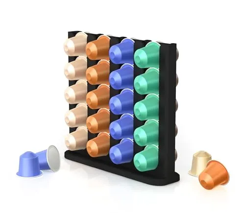 NewGround Designs Kapselhalter für Nespresso Kapseln (40 Kapseln) - Kapselspender, Kapselständer, Halterung, Kapsel-Wall