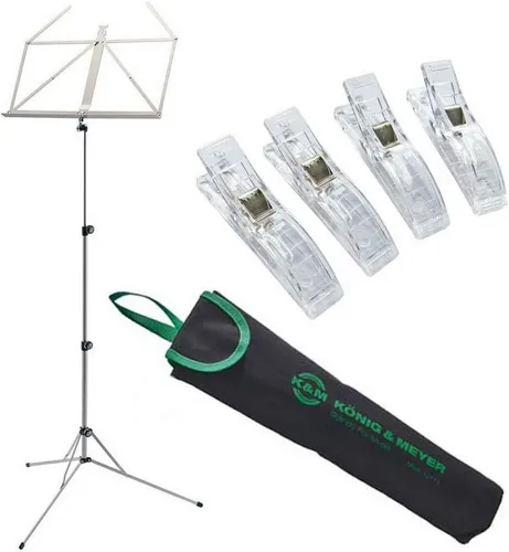 König & Meyer Notenpult K&M 101 Notenständer mit 4 Notenklammern