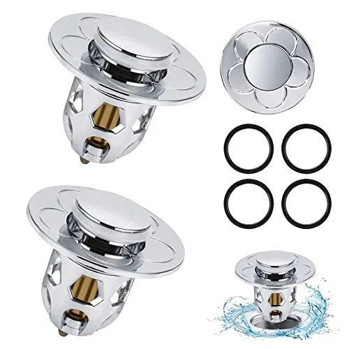 Stück Abflussstopfen Waschbecken, Waschbeckenstöpsel, Pop Up Abflusssieb Ablaufgarnitur Stöpsel Waschbecken, mit Anti Clogging Sieb für Ablaufgarnitur Waschbecken Badewanne Küche (34-40mm) 2