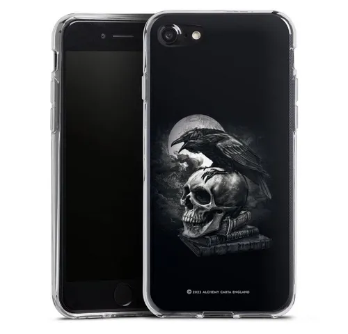 DeinDesign Handyhülle Rabe Schädel Totenköpfe Poe's Raven, Apple iPhone SE (2022) Silikon Hülle Bumper Case Handy Schutzhülle