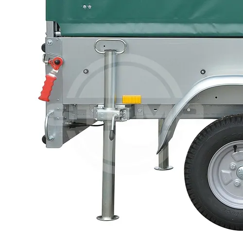 2x Abstellstützen und 2x Klemmhalter von STEMA - Stützen & Keile, robust und ideal zur Stabilisierung von Anhängern, inkl. Schrauben und Muttern für einfache Montage.