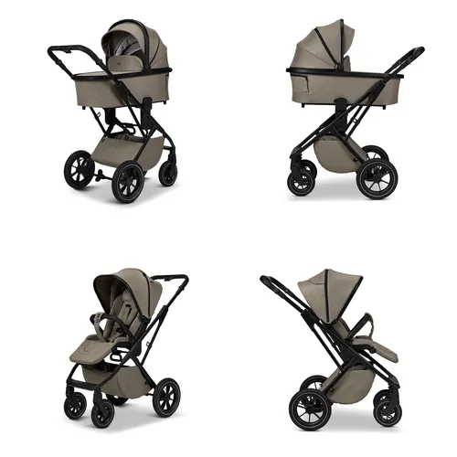 Moon PIÙ Kinderwagen 2-in-1 mit Gratis Babyschalen Adapter in beige von Moon