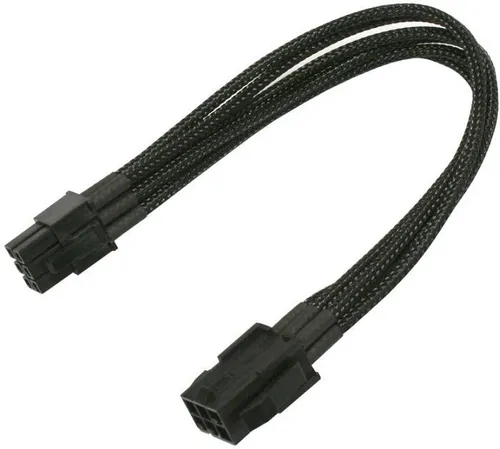 Kabel Nanoxia 6er PCI-E Verlängerung, 30 cm, schwarz