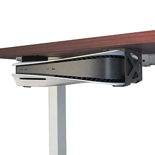 Monzlteck DP-05 Schreibtisch-Halterung für PS5/PS5, schmale Stealth-Halterung, kompatibel mit PlayStation 5 Disc und Digital Edition-Konsole, platzsparend, DP-05