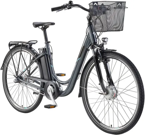 Telefunken E-Bike Cityrad RC830: Vielseitiges Pedelec für Damen und Herren - E-Bike mit 3-Gang Shimano Nexus, 374,4 Wh Akku für bis zu 100 km Reichweite, ideal für Alltag und Ausflüge. Komfortabler Tiefeinsteiger-Rahmen und ergonomischer Sattel.