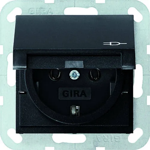 Gira Steckdosen Schwarz von Gira