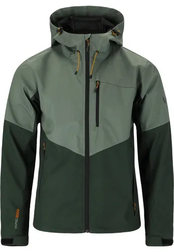 Whistler Rodney Softshell Jacket W-Pro 8000 - 3XL grün - Funktionelle Softshelljacke für Freizeit und Wandern, winddicht mit Kapuze - Farbe: Grün, Größe: 3XL. Optimaler Schutz bei wechselhaftem Wetter!