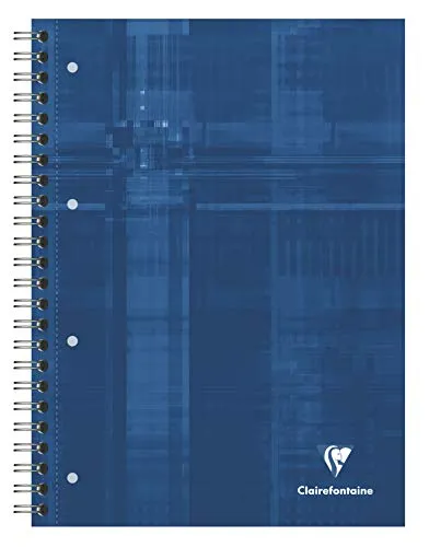 Clairefontaine 82123C Bind´o Block Konferenzblock (mit starkem blauen Deckel, DIN A4+, 22,5 x 29,7 cm, kariert mit Rahmen 80 Blatt) 1 Stück blau