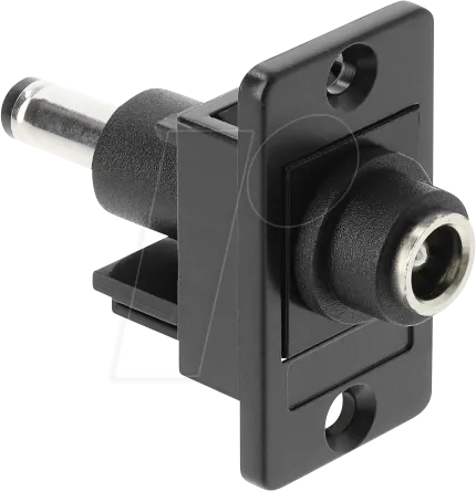 DELOCK 91120 - Panel Mount DC 5,5 x 2,5 mm Buchse zu DC 5,5 x 2,1 mm Stecker sc