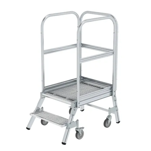 MUNK Podestleiter 51107, fahrbar mit 7 Gitterrost-Stufen von MUNK Günzburger