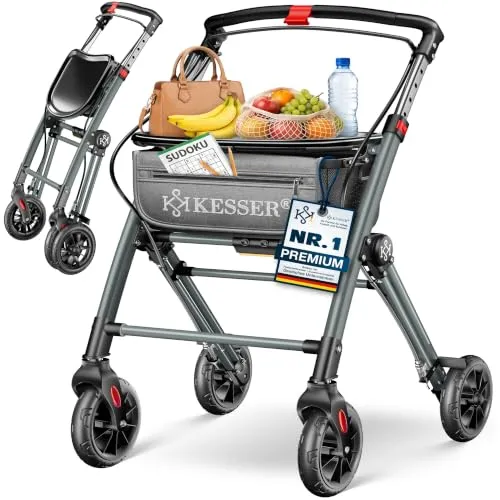KESSER® Rollator – Leicht klappbar und schmal für die Wohnung