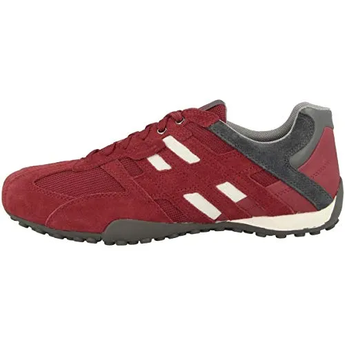 Geox Herren Uomo Snake K Sneakers - Herren-Sneaker mit atmungsaktivem Leder-Obermaterial und bequemer Gummisohle für optimalen Tragekomfort im Alltag.