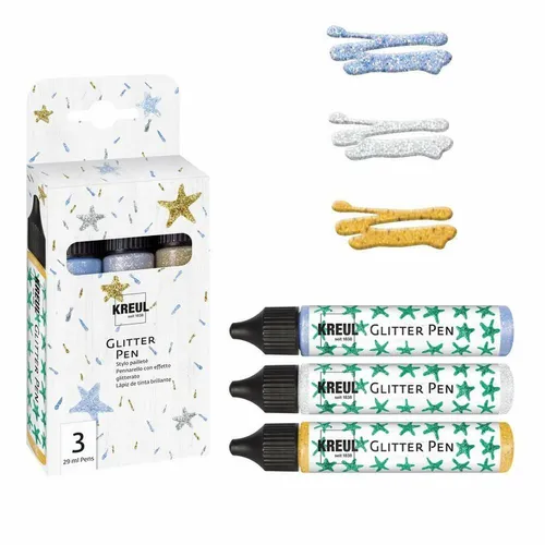 Glitter Pen 3 Stück C. KREUL DIY Verzieren Effekt