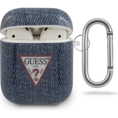 Guess GUACA2TPUJULDB AirPods decken die marineblaue/dunkelblaue Jeans-Kollektion ab - Blau