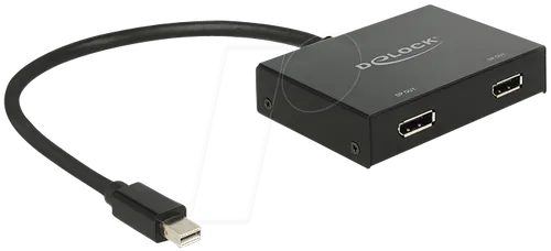 DELOCK 87695 - Splitter mini Displayp. 1.2 in > 2 x Displayp. out