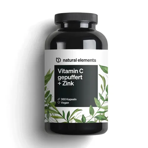 Vitamin C Kapseln 1000mg mit Zink von natural elements