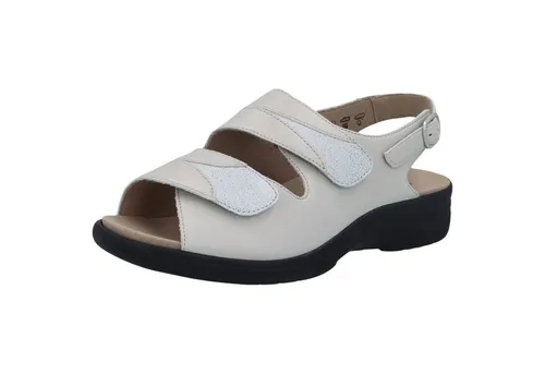 SOLIDUS Outdoorsandale beige 43 EU - Wanderschuhe aus 100% Glattleder, ideal für Freizeit und Outdoor-Aktivitäten, mit praktischem Klettverschluss für perfekten Sitz.