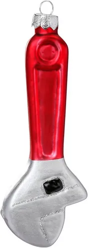 MAGIC by Inge Christbaumschmuck, Christbaumschmuck Glas Rohrzange 13cm Rot