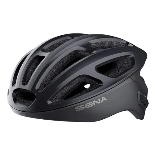 Sena R1 Smart Fahrradhelm (Matte Black, M) - Fahrradhelm mit integrierten Lautsprechern und Mikrofon für Musik und Kommunikation, ideal für Gruppenfahrten. Komfortabel mit waschbarem Innenfutter und optionalem Visier.