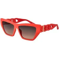 Guess Sonnenbrille GU00111 73B 56 Damen Rot - Damen Sonnenbrille im trendigen Katzenaugen-Stil, 100% UVA & UVB Schutz und mit grauen Verlaufsgläsern für optimalen Schutz und Stil.