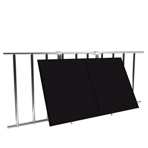 4x doitBau Montageset 10-45° für Balkonkraftwerke - Befestigung für 4 Solarmodule am Balkon Geländer befestigen Photovoltaik Halterung Befestigung PV Montage Set Modul