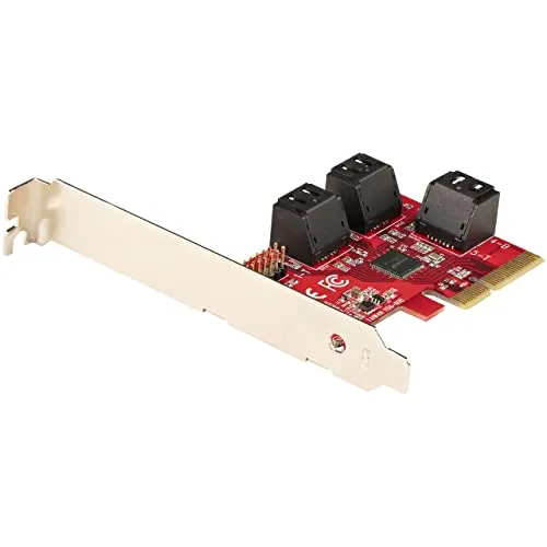 StarTech.com PCIe SATA Controller Karte - SCSI-Controller mit 6 Port SATA 3 für schnelle 6Gbit/s Übertragungen, ideal zur Erweiterung von Speicheroptionen in PCs oder Servern.
