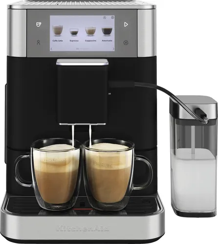 Kitchenaid Kaffee Vollautomat 5KES8558EBK - Kaffeevollautomat mit 2,2 l Wassertank, elegantes Design in Gusseisen Schwarz, perfekter Kaffeegenuss für jeden Tag