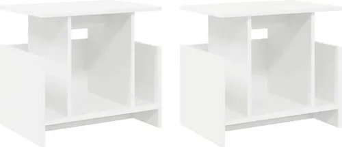 vidaXL TV-Ständer 2 pcs Weiß 50 x 35 x 45 cm Holzwerkstoff